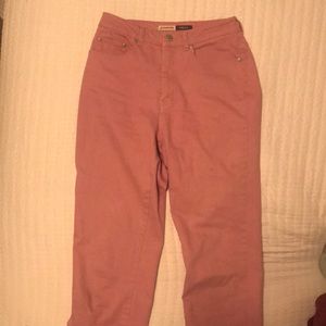 Bubble gum pink denim pants